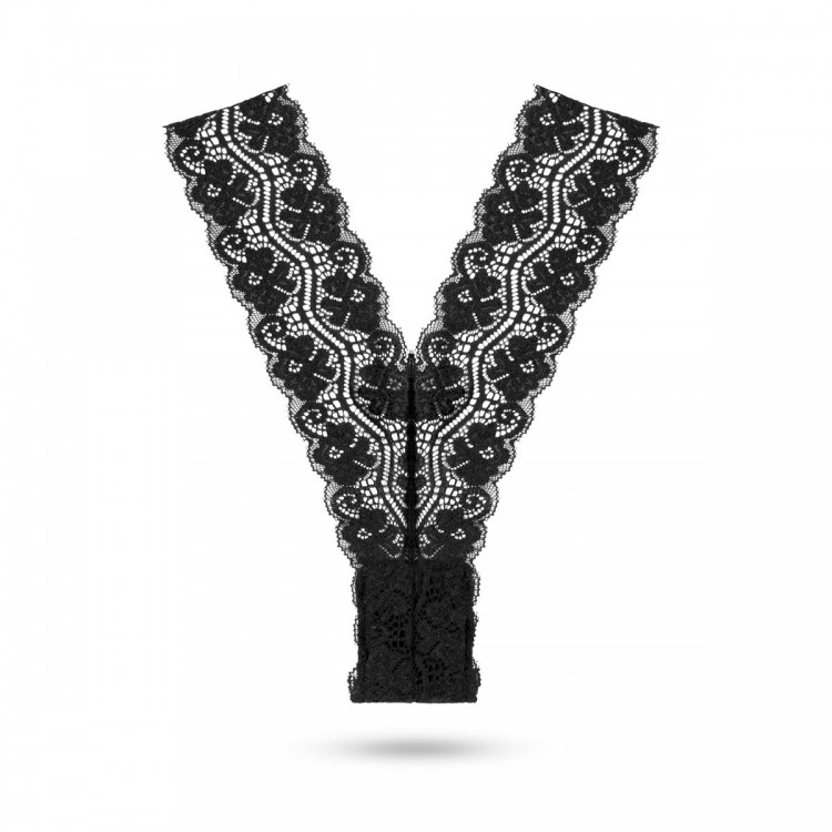 Кружевные трусики-тонг с виброэлементом Remote Control Vibrating Lace Tong