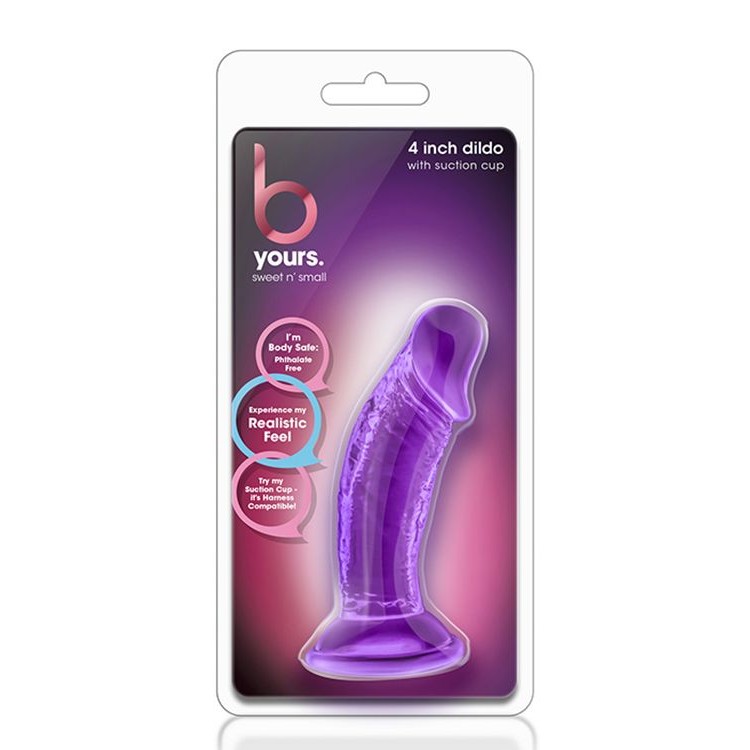 Фиолетовый фаллоимитатор на присоске SWEET N SMALL 4INCH DILDO - 11,4 см.