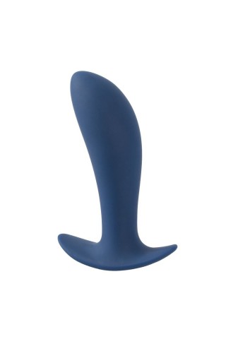 Синяя анальная втулка с вибрацией Vibrating Butt Plug - 12 см.