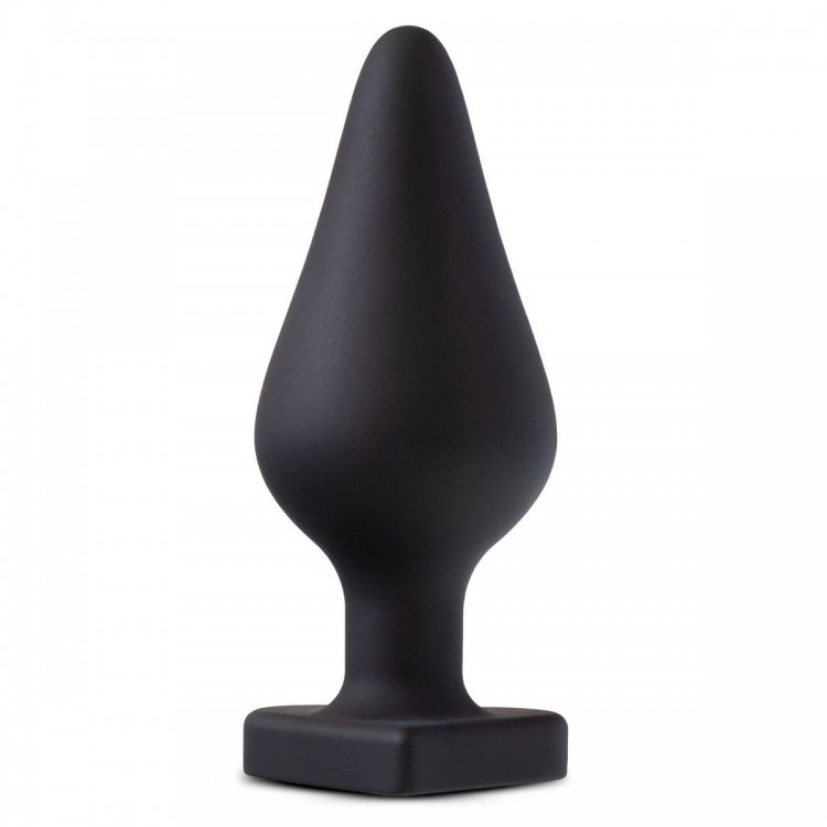 Черная анальная пробка с основанием-сердечком Fuck Me Butt Plug - 7,5 см.