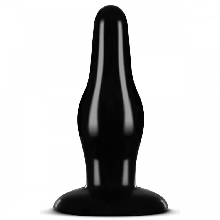 Чёрная анальная пробка Pleasure Plug - 10,16 см.