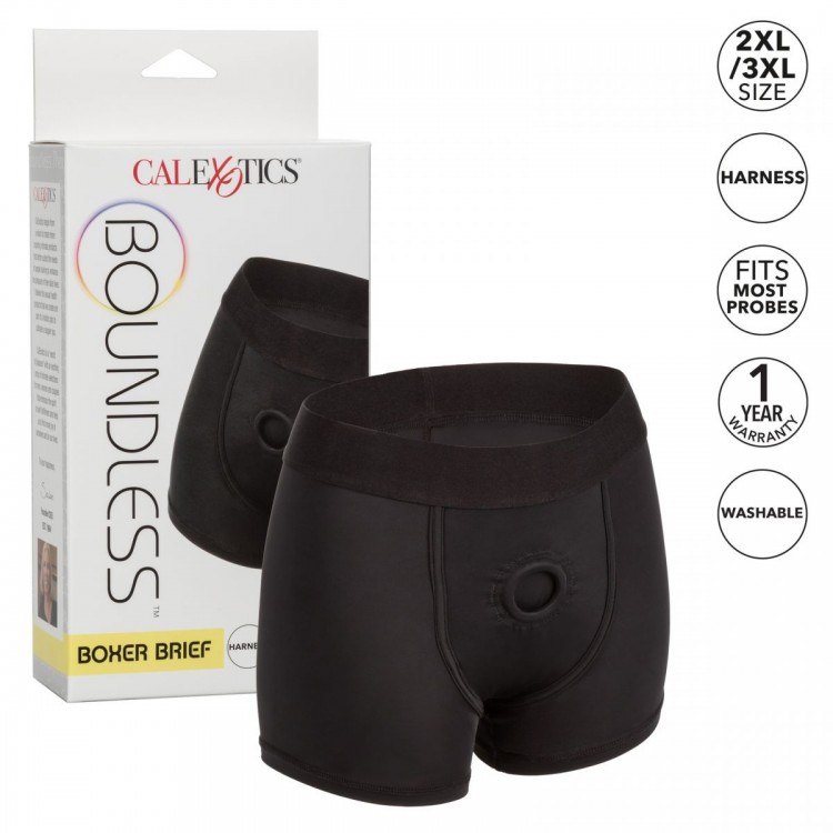 Черные трусы-боксеры BOUNDLESS BOXER BRIEF HARNESS S/M Черные трусы-боксеры BOUNDLESS BOXER BRIEF HARNESS S/M