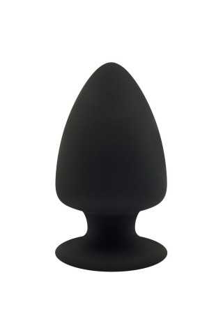 Черная анальная втулка Premium Silicone Plug M - 11 см.