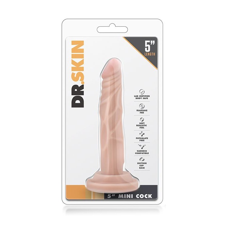 Телесный фаллоимитатор-реалистик 5 Inch Mini Cock на присоске - 14,6 см.