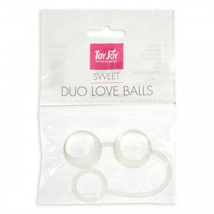 Стеклянные вагинальные шарики Duo Love Dalls на силиконовой сцепке
