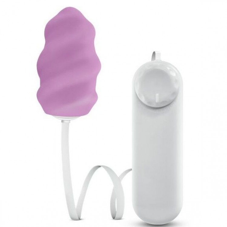 Фиолетовое виброяйцо Swirl Bullet with Silicone Sleeve