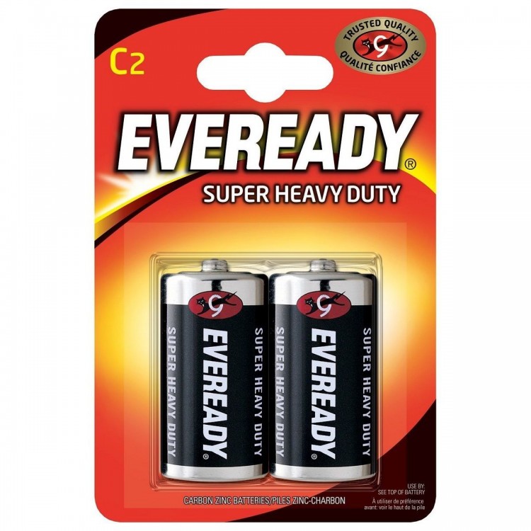Батарейки EVEREADY SUPER R14 С 1,5V - 2 шт.
