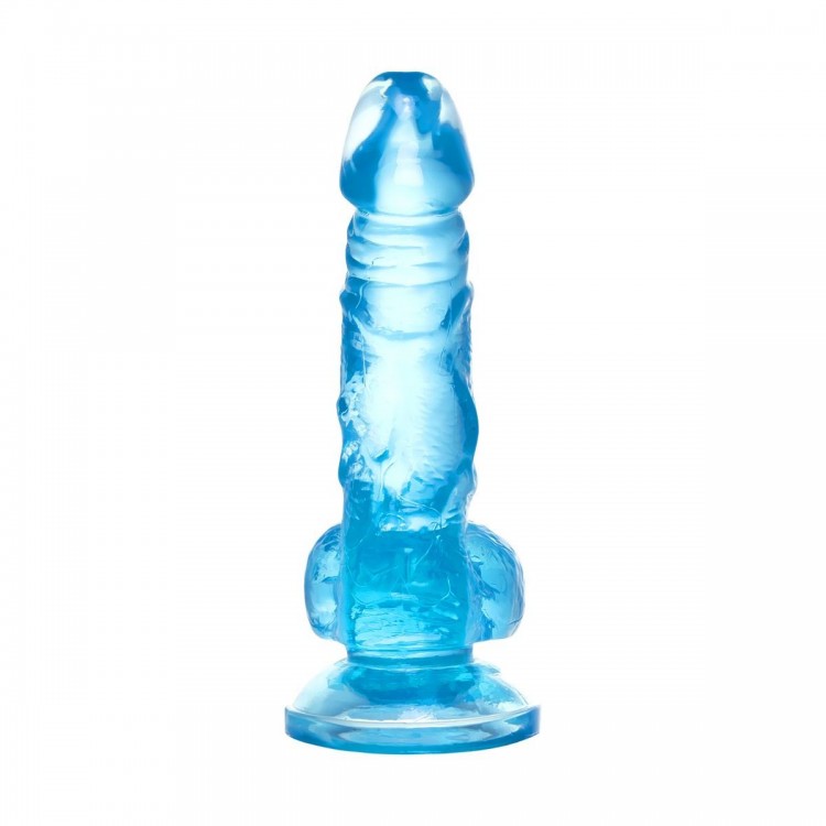 Голубой реалистичный фаллоимитатор Indy - 15,8 см.