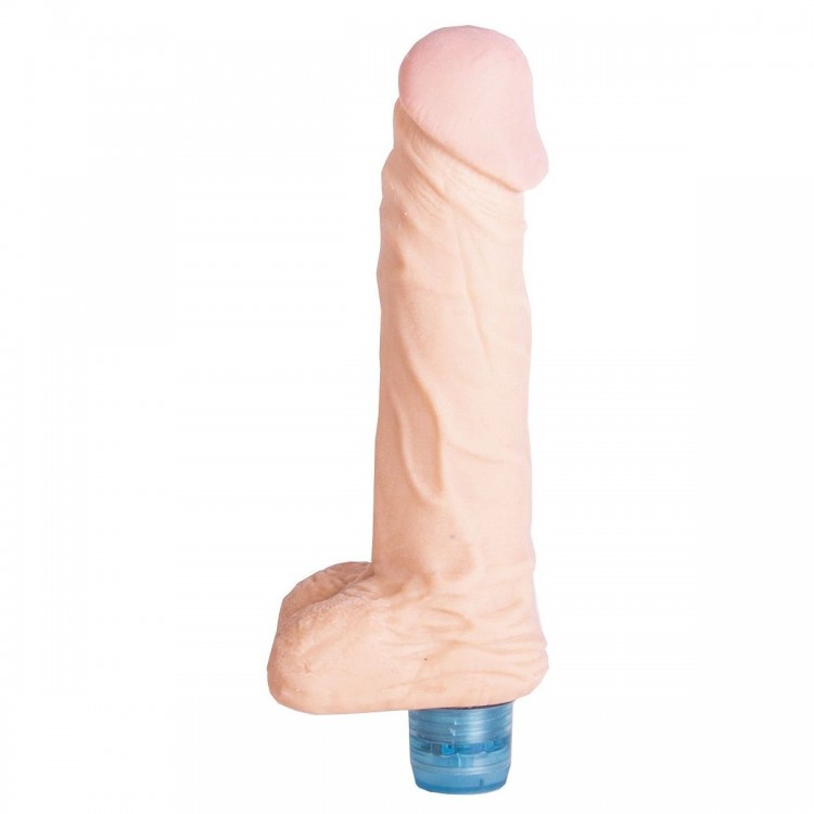 Телесный вибратор Vibro Realistic Cock Dildo - 18 см.