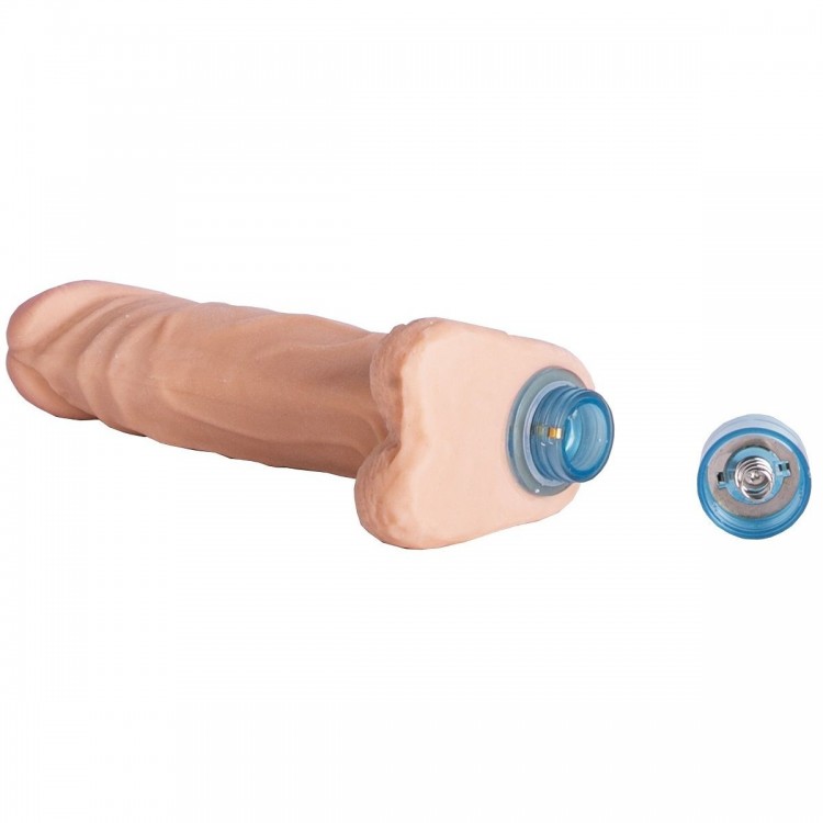 Телесный вибратор Vibro Realistic Cock Dildo - 18 см.