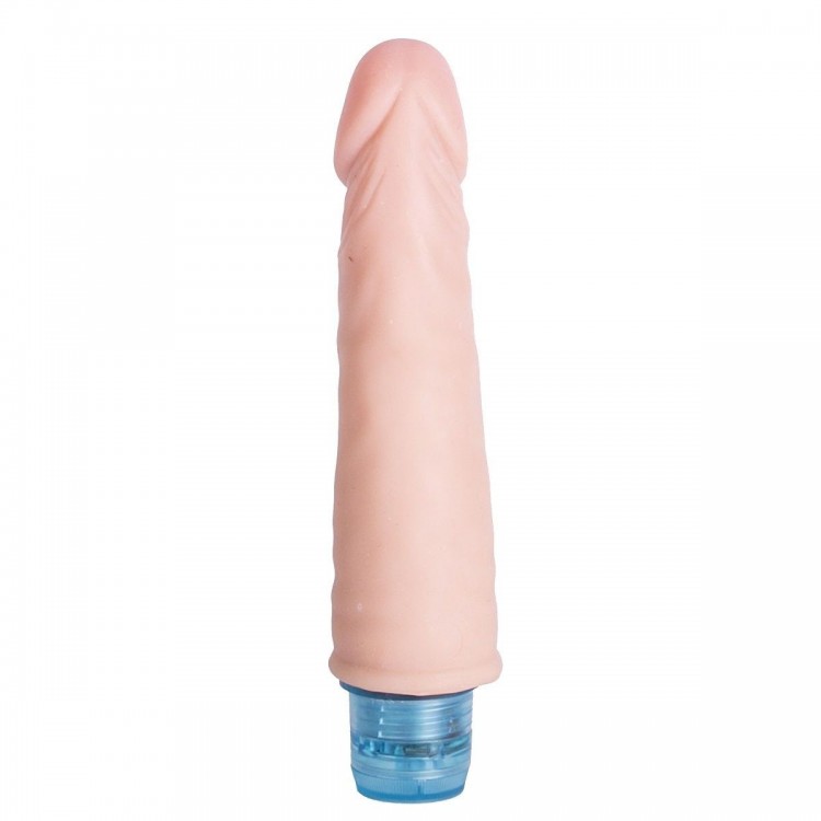 Телесный вибромассажёр Vibro Realistic Cock Dildo - 17,5 см.