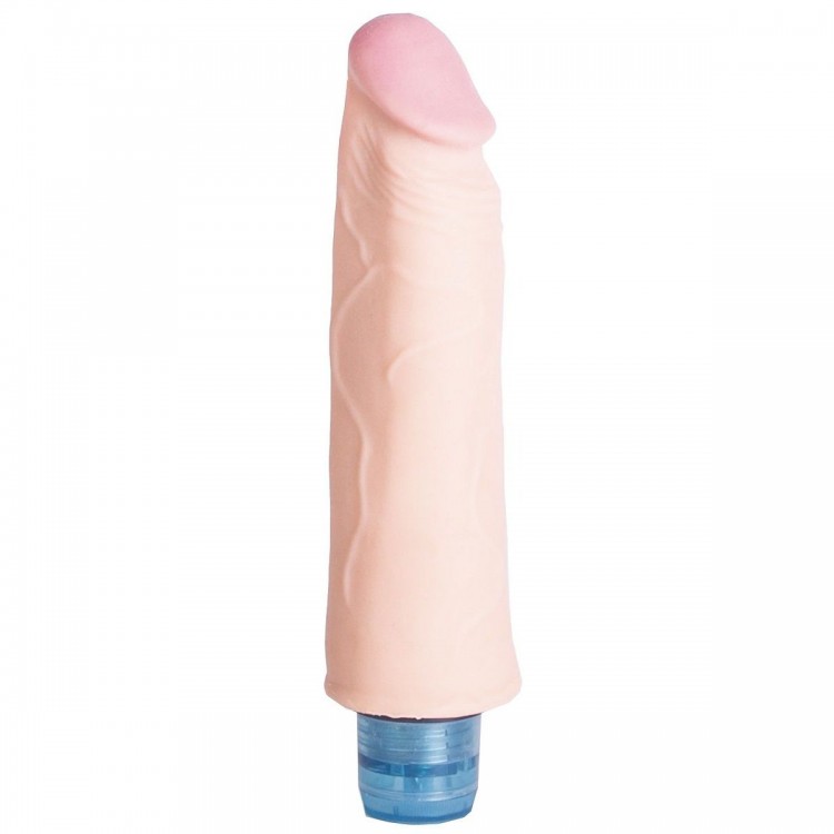 Телесный вибромассажёр Vibro Realistic Cock Dildo - 19 см.