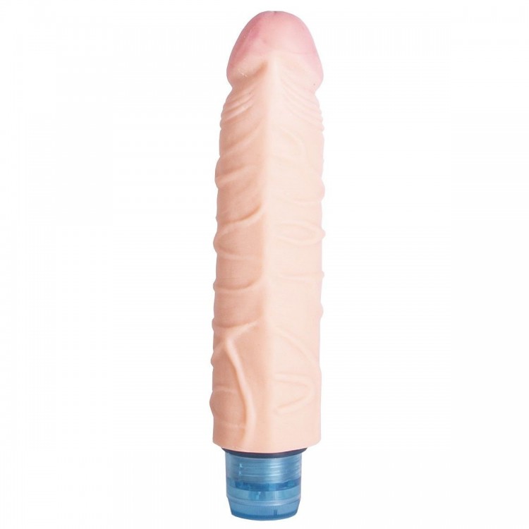 Телесный вибромассажёр Vibro Realistic Cock Dildo - 17,4 см.
