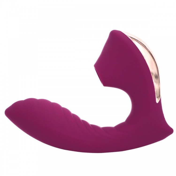 Фиолетовый вибромассажёр с вакуумной стимуляцией Vaginal & Suction Lover Фиолетовый вибромассажёр с вакуумной стимуляцией Vaginal & Suction Lover