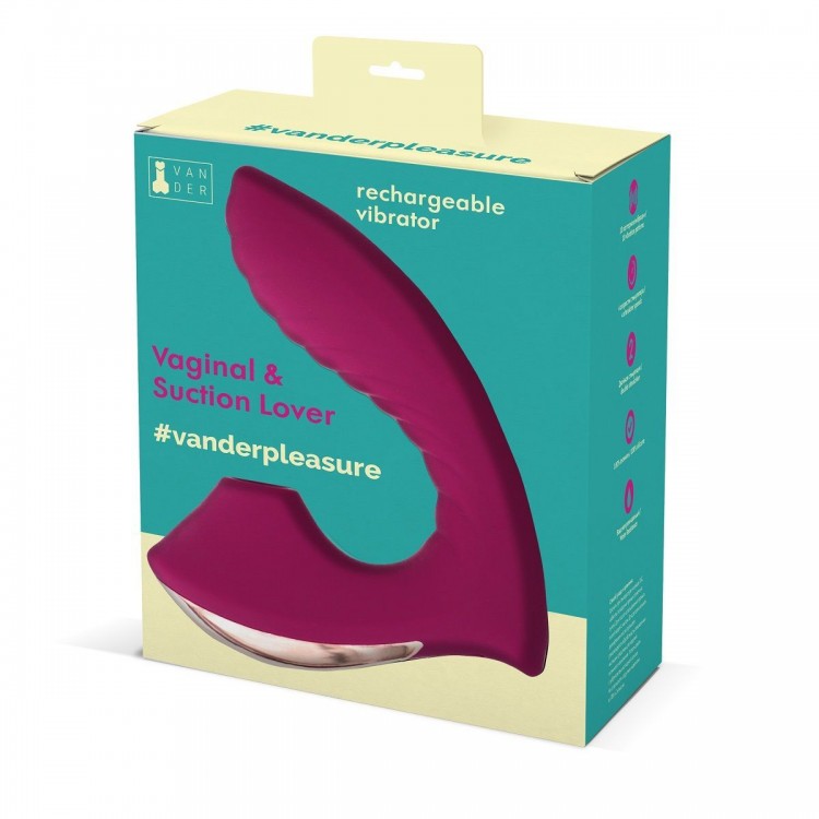 Фиолетовый вибромассажёр с вакуумной стимуляцией Vaginal & Suction Lover Фиолетовый вибромассажёр с вакуумной стимуляцией Vaginal & Suction Lover
