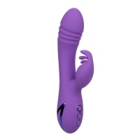 Фиолетовый вибромассажер-кролик с ротацией West Coast Wave Rider