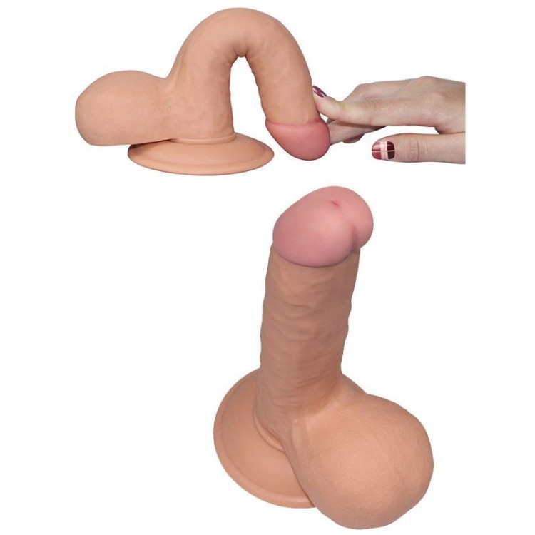 Телесный фаллоимитатор 7.5 The Ultra Soft Dude - 18 см.