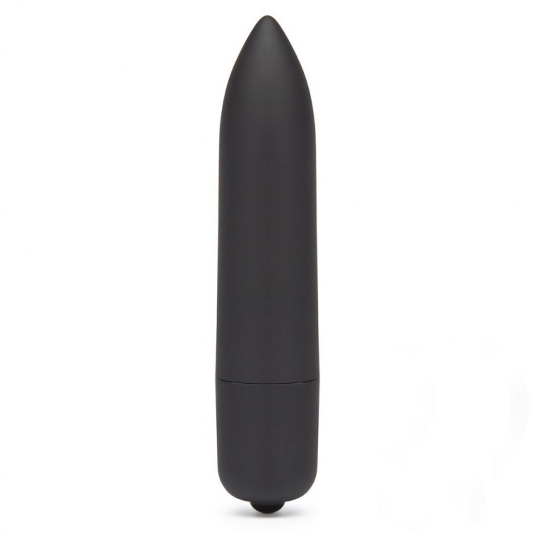 Черная вибропуля X-Basic Bullet Long One Speed - 9 см.