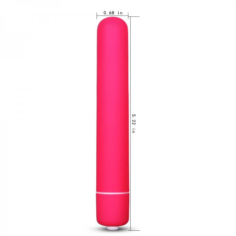 Розовая вибропуля X-Basic 10 Speeds - 13 см.