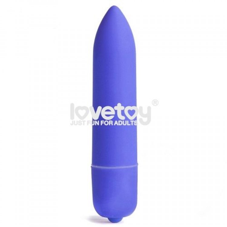 Синяя вибропуля X-Basic Long Bullet 10 speeds - 9 см.