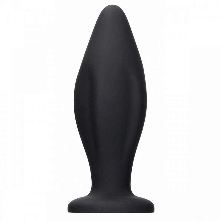 Черная анальная пробка Edgy Butt Plug - 11,4 см. Черная анальная пробка Edgy Butt Plug - 11,4 см.