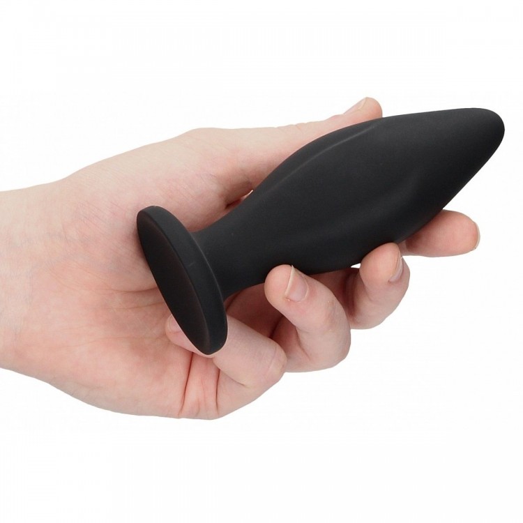 Черная анальная пробка Edgy Butt Plug - 11,4 см. Черная анальная пробка Edgy Butt Plug - 11,4 см.