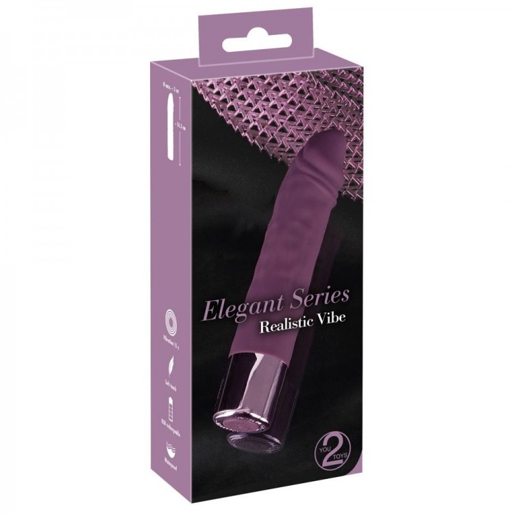 Фиолетовый вибратор-реалистик Realistic Vibe - 14,3 см. Фиолетовый вибратор-реалистик Realistic Vibe - 14,3 см.