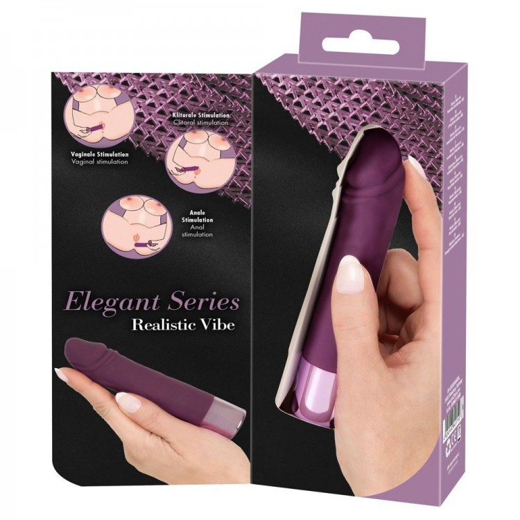 Фиолетовый вибратор-реалистик Realistic Vibe - 14,3 см. Фиолетовый вибратор-реалистик Realistic Vibe - 14,3 см.