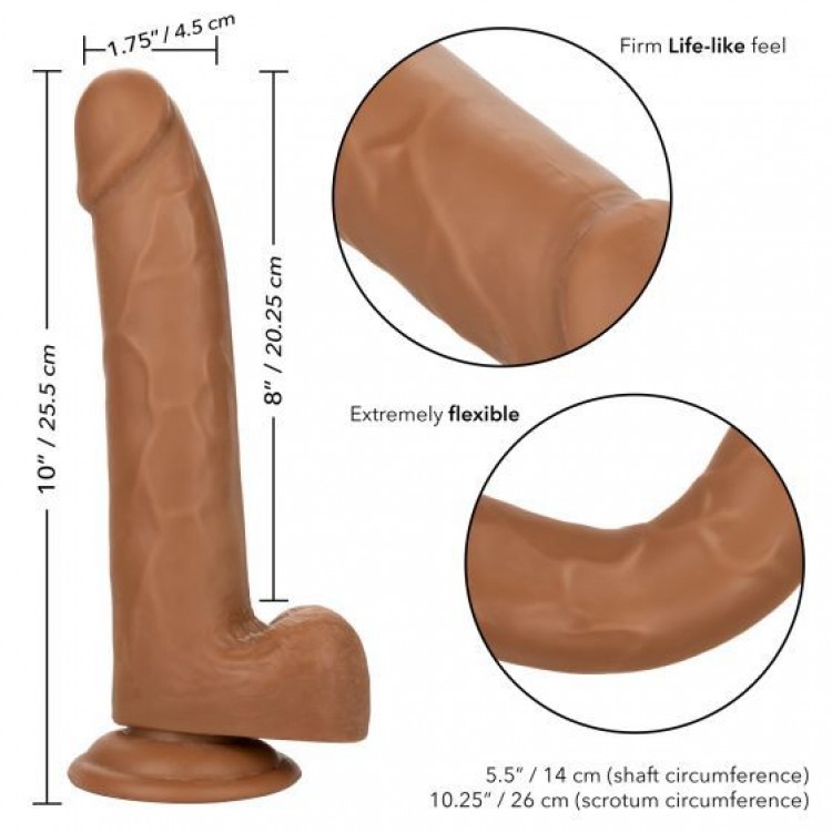 Коричневый фаллоимитатор Size Queen 6" - 20,25 см.