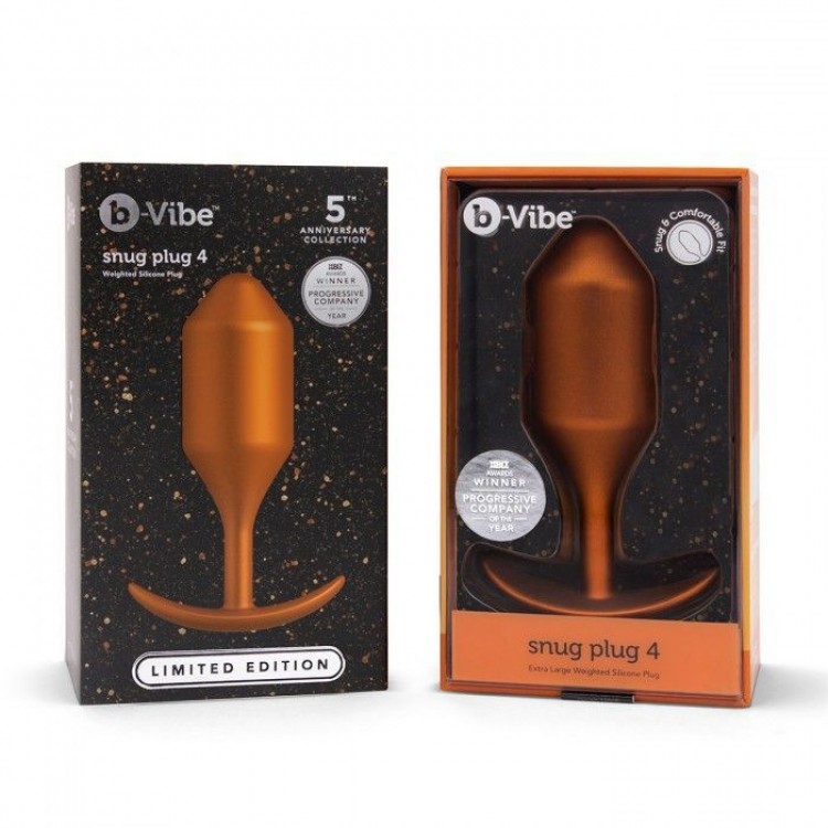 Пробка для ношения цветы бронзы B-vibe Snug Plug 4 - 14 см.