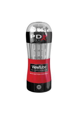 Прозрачный мастурбатор в тубе PDX Elite ViewTube See-Thru Stroker