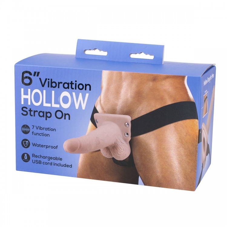 Полый страпон с вибрацией 6″ Vibration Hollow Strap-on - 17 см. Полый страпон с вибрацией 6″ Vibration Hollow Strap-on - 17 см.
