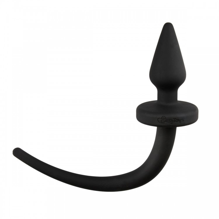 Черная пробка с хвостом собаки Dog Tail Plug S