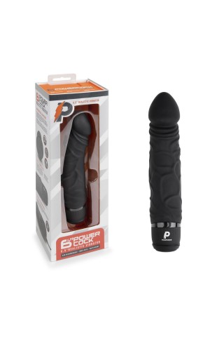 Черный вибратор-реалистик 6.5 Girthy Realistic Vibrator - 19 см.