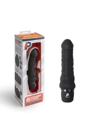 Черный вибратор-реалистик 6 Realistic Vibrator - 17 см.