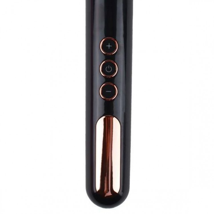 Черный жезловый вибратор Wand Vander - 33,5 см.