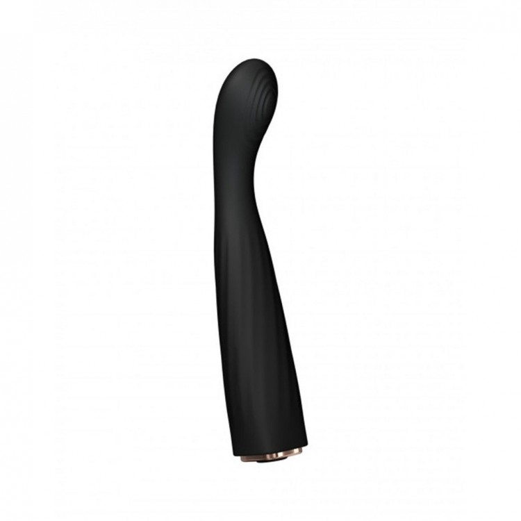 Черный вибратор для G-стимуляции Vibrating Feel Me - 15 см.