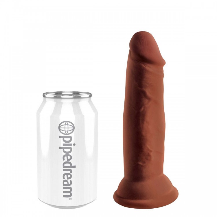Коричневый фаллоимитатор на присоске 6" Triple Density Cock - 18,4 см.