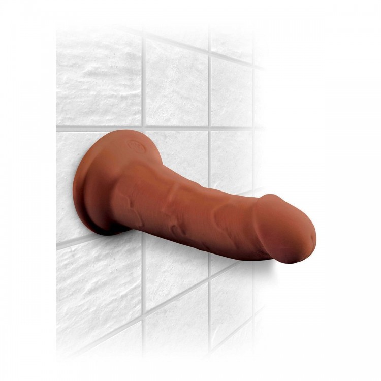 Коричневый фаллоимитатор на присоске 6" Triple Density Cock - 18,4 см.