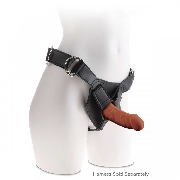 Коричневый фаллоимитатор на присоске 6" Triple Density Cock - 18,4 см.