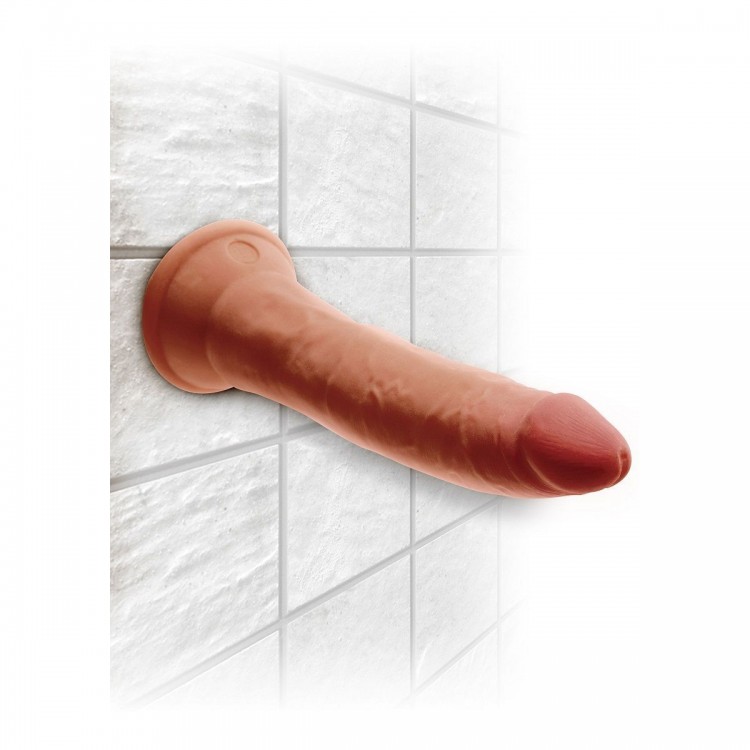 Кофейный фаллоимитатор на присоске 7" Triple Density Cock - 21 см.