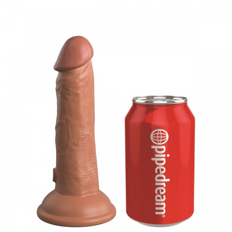 Кофейный фаллоимитатор 6" Silicone Dual Density Cock - 17 см.