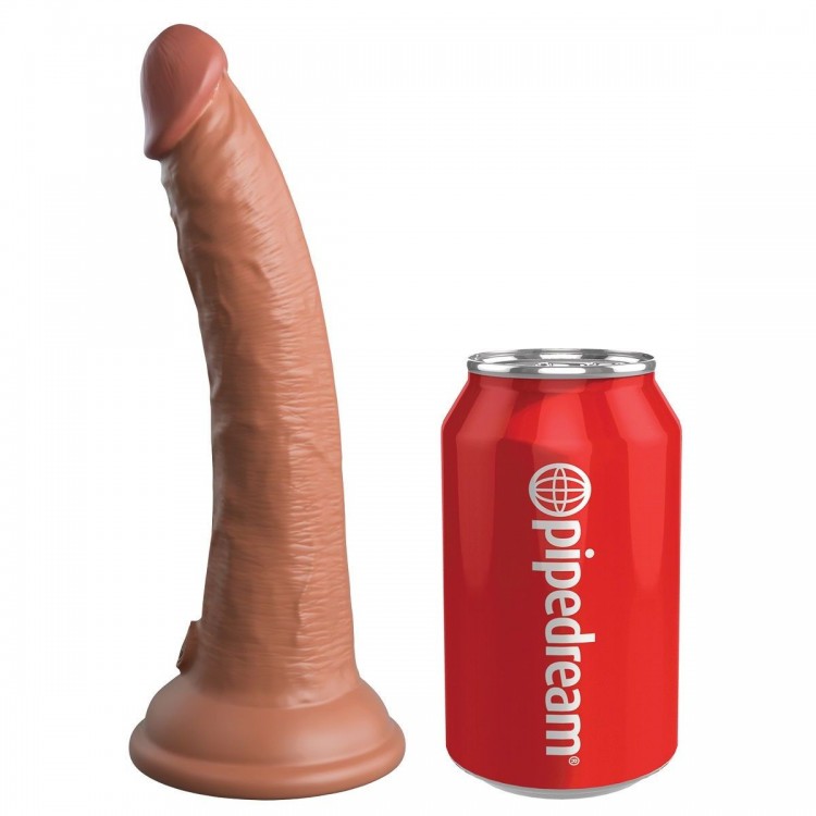 Кофейный фаллоимитатор 7" Silicone Dual Density Cock - 21 см.
