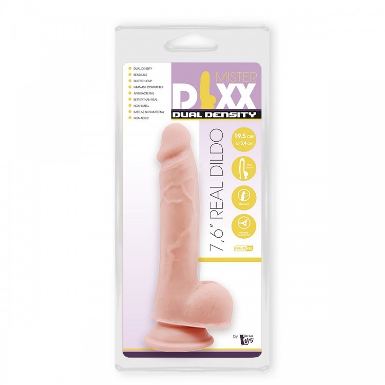 Телесный фаллоимитатор-реалистик Dual Density Dildo - 19,5 см.