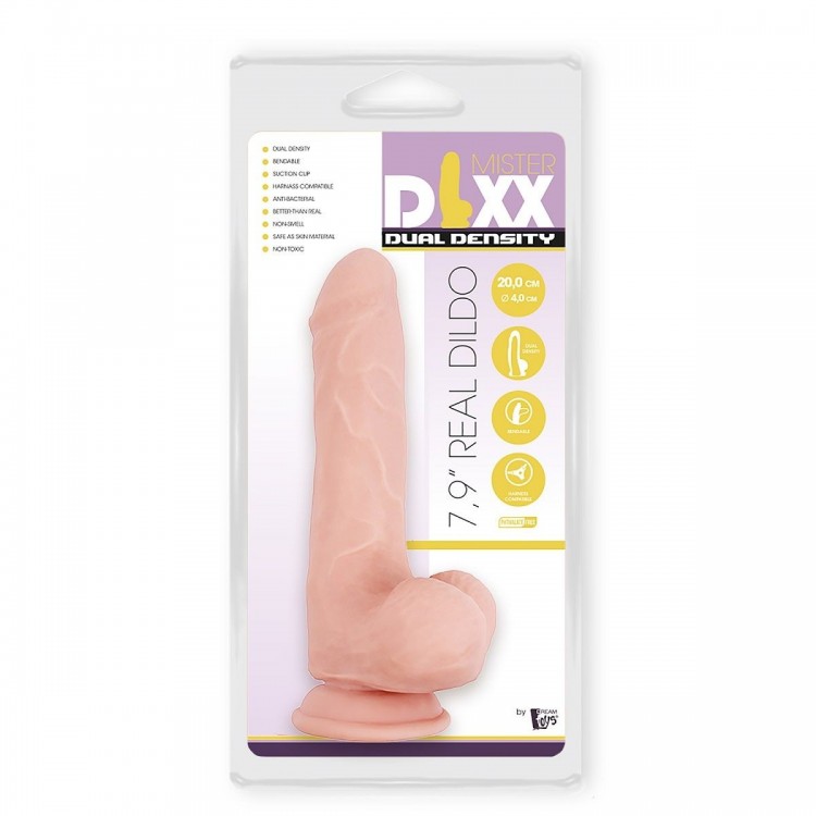 Телесный фаллоимитатор-реалистик Dual Density Dildo - 20 см.