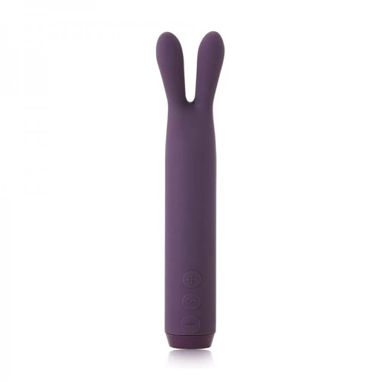 Фиолетовый вибратор с ушками Rabbit Bullet Vibrator - 8,9 см.