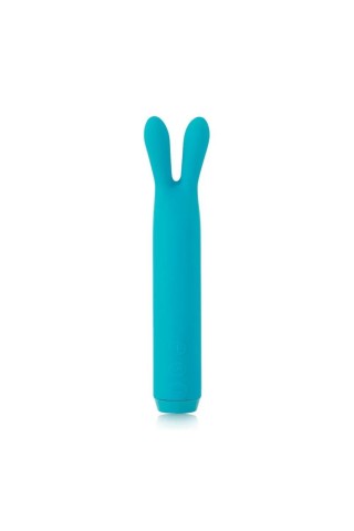 Голубой вибратор с ушками Rabbit Bullet Vibrator - 8,9 см.