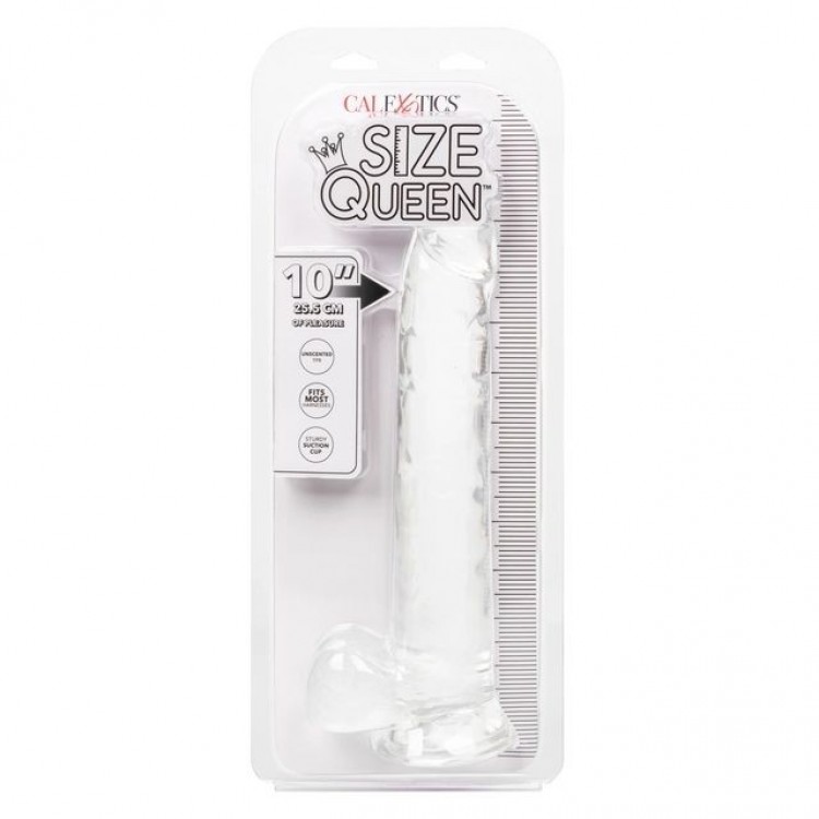 Прозрачный фаллоимитатор-гигант Size Queen 10" - 30,5 см.