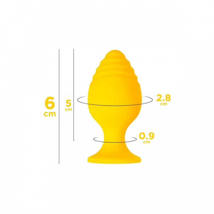 Желтая анальная втулка Riffle - 6 см.