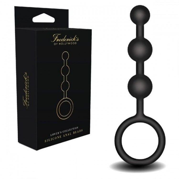 Черная анальная мини-цепочка с 3 шариками Черная анальная мини-цепочка с 3 шариками